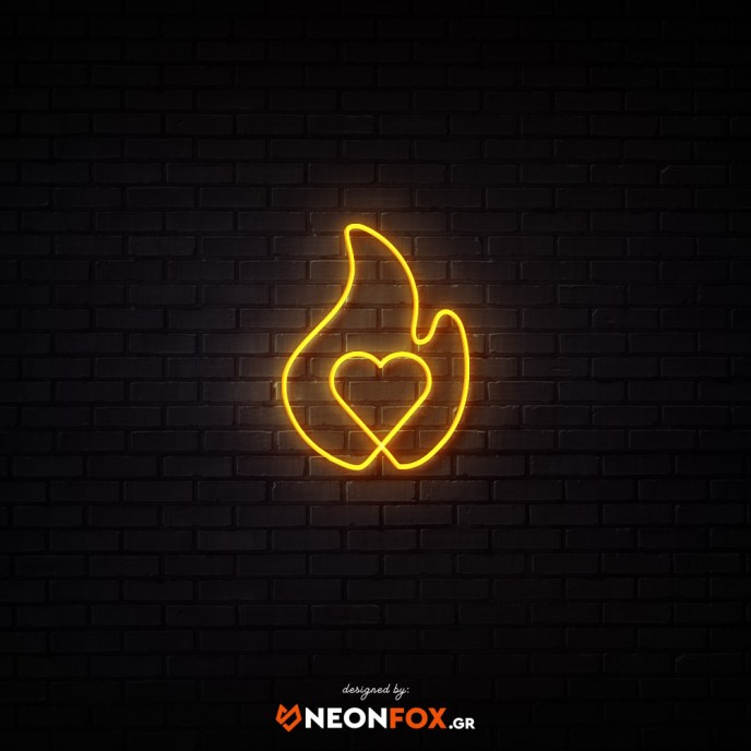 Flame Heart- NEON LED Sign