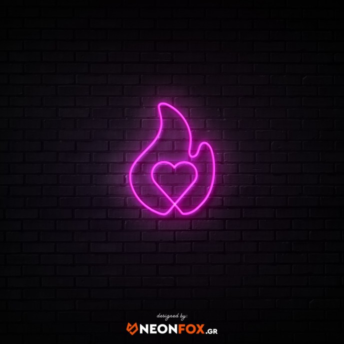 Flame Heart- NEON LED Sign