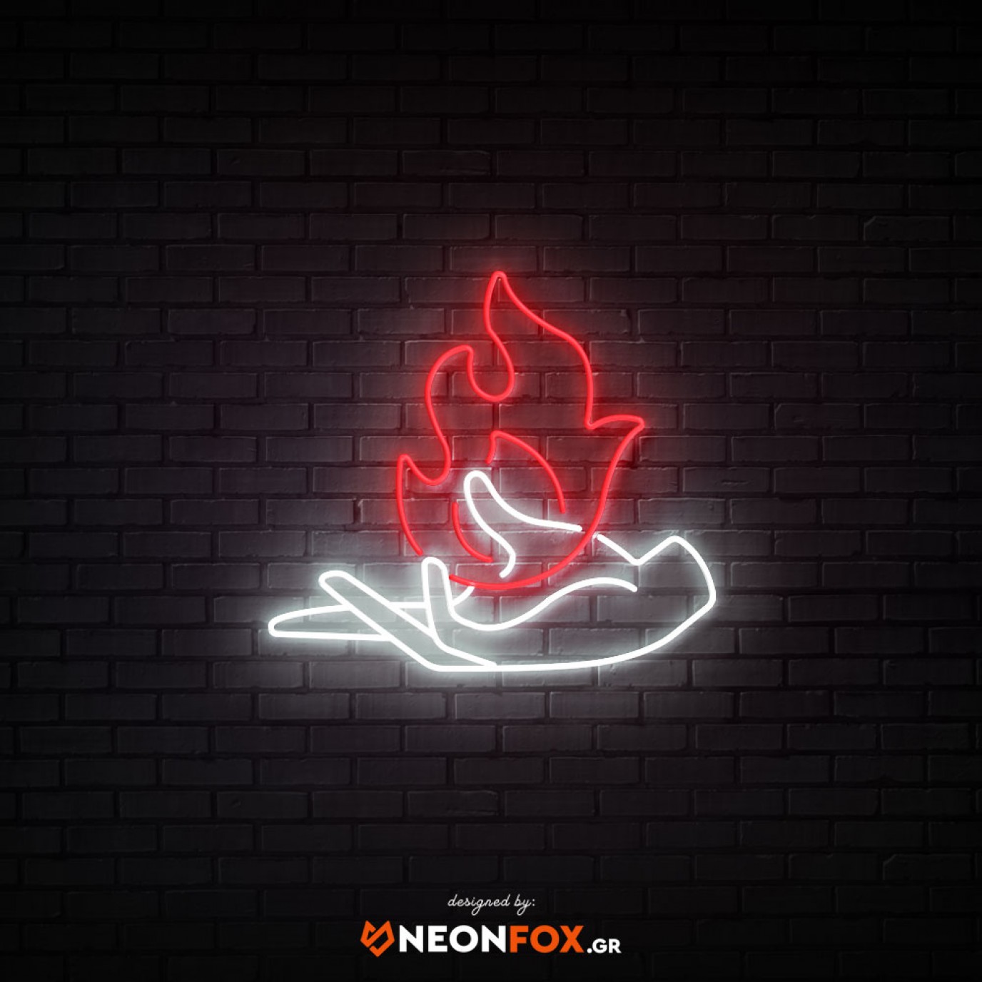 Hand Fire - NEON LED Sign