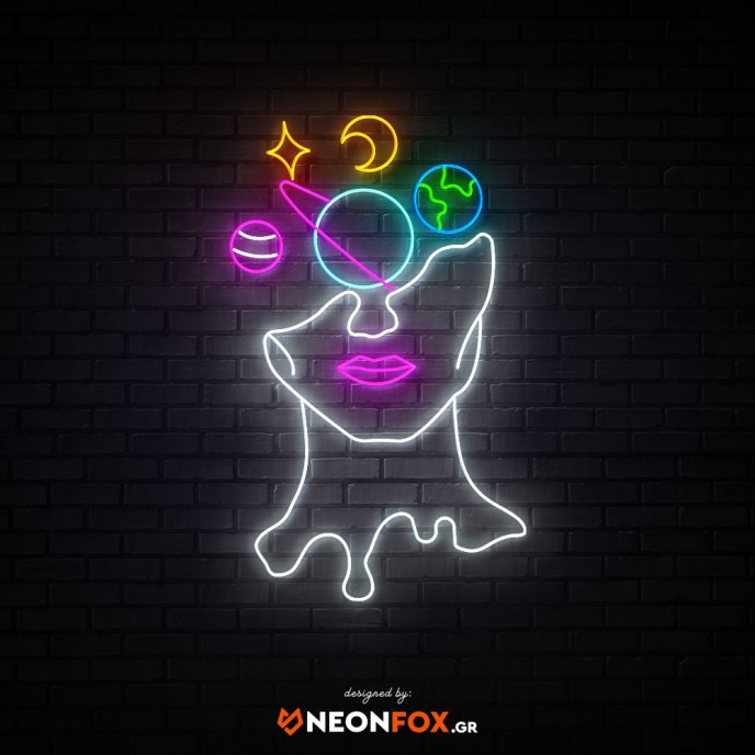 Face with Planet - NEON LED Sign