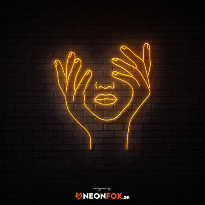 Face with hand - NEON LED Sign