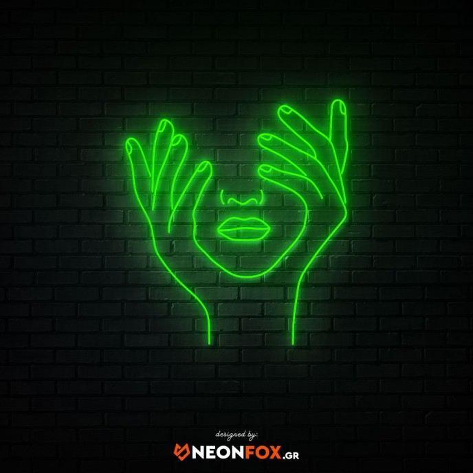 Face with hand - NEON LED Sign