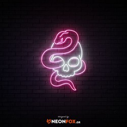 Skull with snake - NEON LED Sign Skull with snake - NEON LED Sign