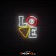 Love Billiards - Επιγραφή ΝΕΟΝ LED