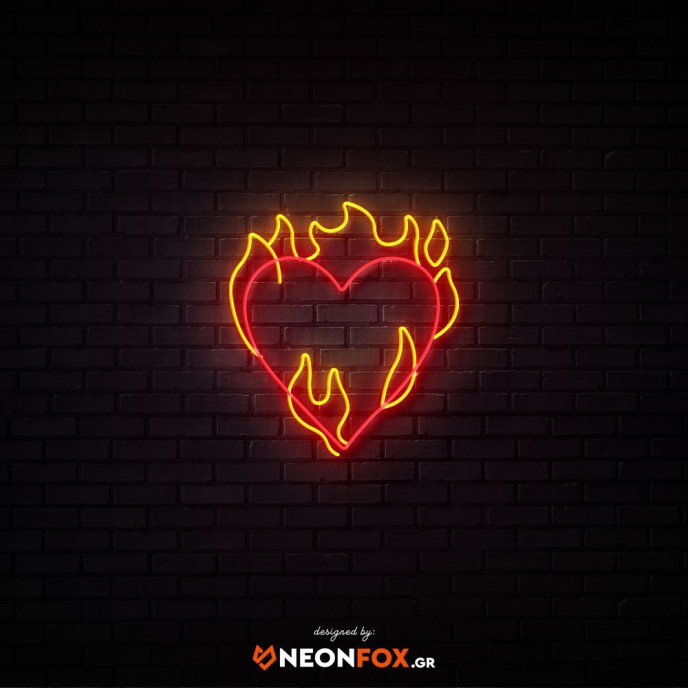 Flame heart - NEON LED Sign Flame heart - NEON LED Sign