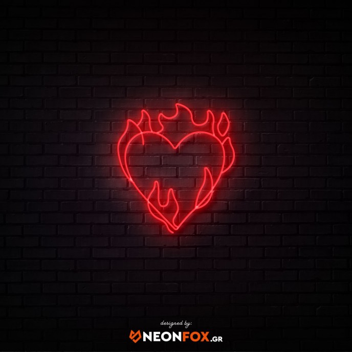 Flame heart - NEON LED Sign Flame heart - NEON LED Sign