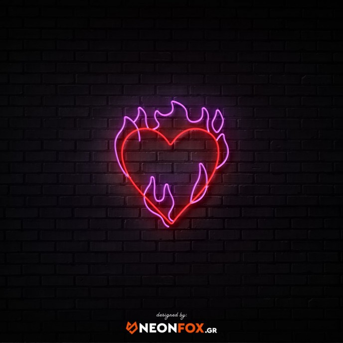 Flame heart - NEON LED Sign Flame heart - NEON LED Sign