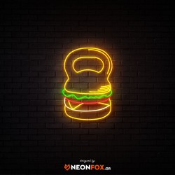 Kettlebell Burger - Επιγραφή ΝΕΟΝ LED