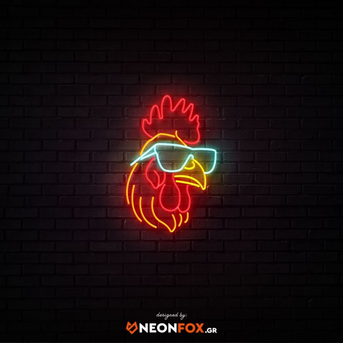 Κόκορας - Επιγραφή ΝΕΟΝ LED