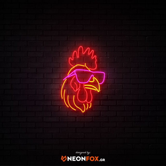 Κόκορας - Επιγραφή ΝΕΟΝ LED