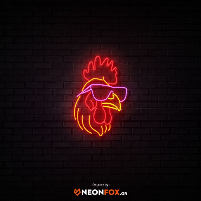 Κόκορας - Επιγραφή ΝΕΟΝ LED