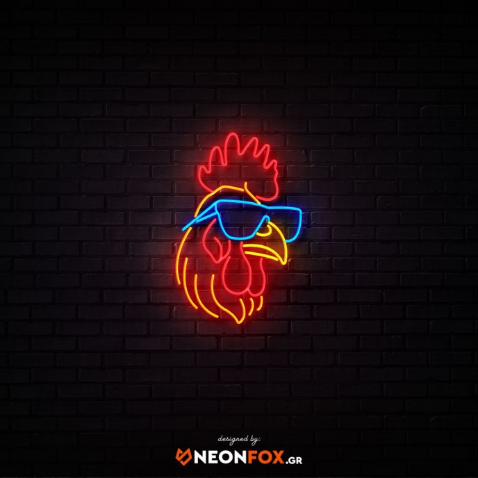 Κόκορας - Επιγραφή ΝΕΟΝ LED