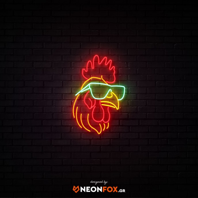 Κόκορας - Επιγραφή ΝΕΟΝ LED