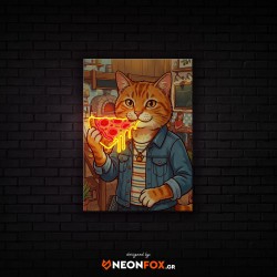 Pizza Cat - NEON LED Artwork