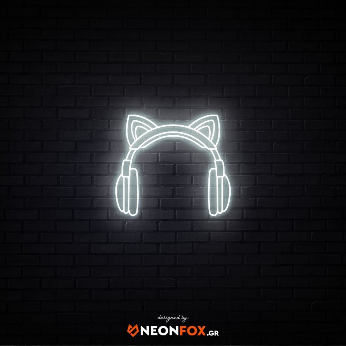 Cat Headphones - NEON LED Sign