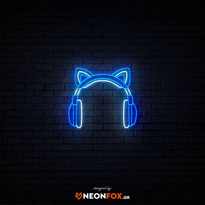 Cat Headphones - NEON LED Sign