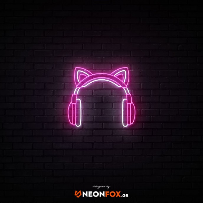 Cat Headphones - NEON LED Sign