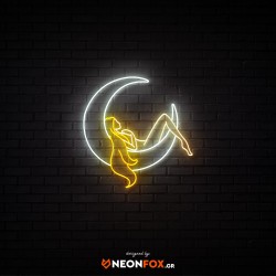 Φεγγάρι με γυναίκα - Επιγραφή ΝΕΟΝ LED