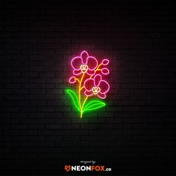 Λουλούδια - Επιγραφή ΝΕΟΝ LED