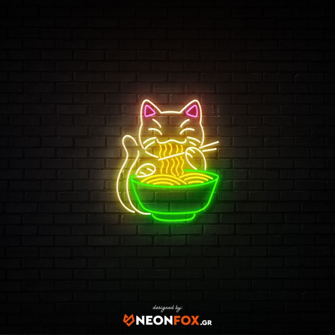 Cat Ramen - Επιγραφή ΝΕΟΝ LED