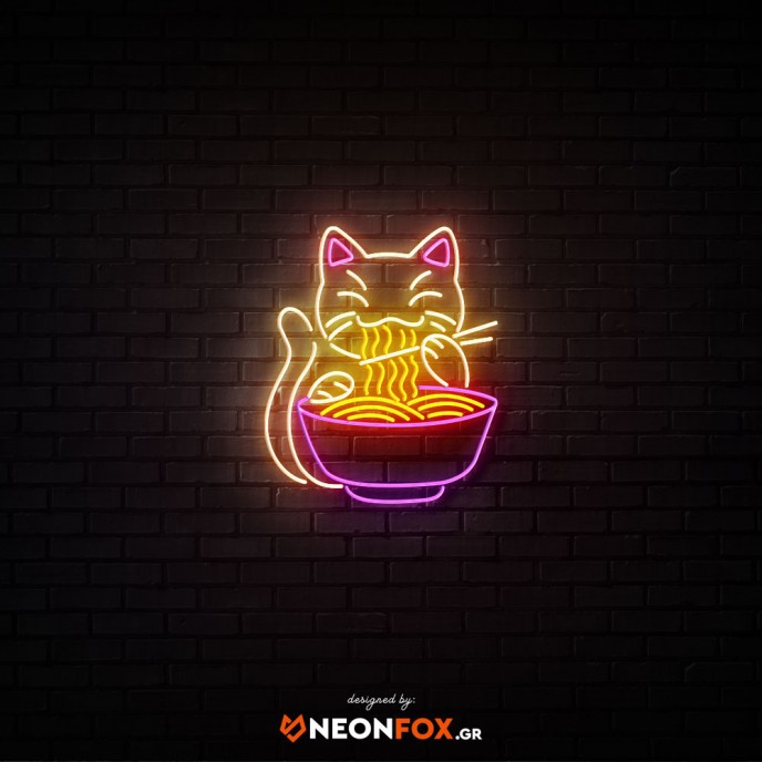 Cat Ramen - Επιγραφή ΝΕΟΝ LED