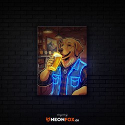 Σκύλος με μπύρα - NEON LED Artwork