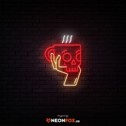 Skull mug - NEON LED Sign Skull mug - NEON LED Sign