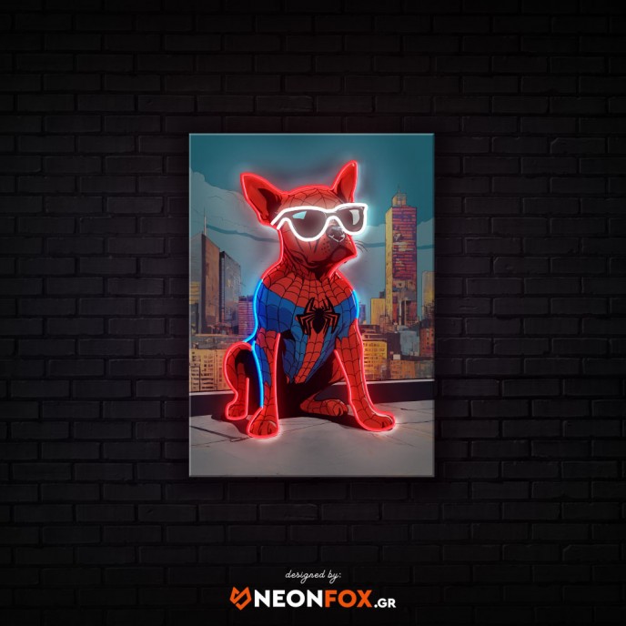 Σκύλος Spiderman - NEON LED Artwork Σκύλος Spiderman - NEON LED Artwork