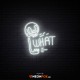 What- Επιγραφή ΝΕΟΝ LED
