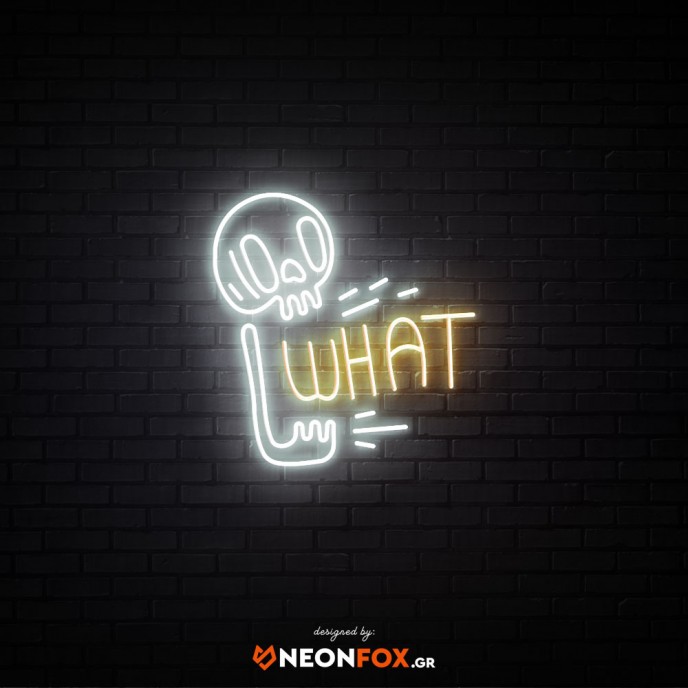 What- Επιγραφή ΝΕΟΝ LED