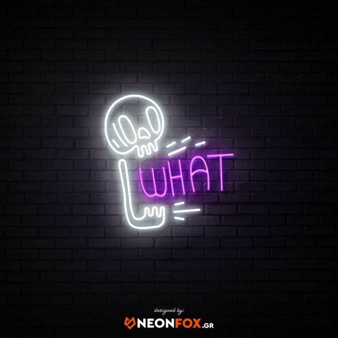 What- Επιγραφή ΝΕΟΝ LED