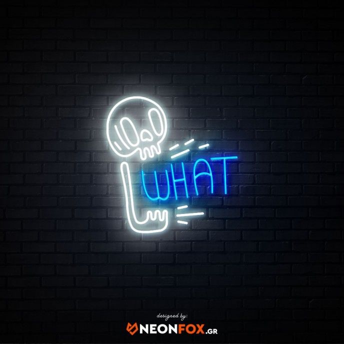 What- Επιγραφή ΝΕΟΝ LED