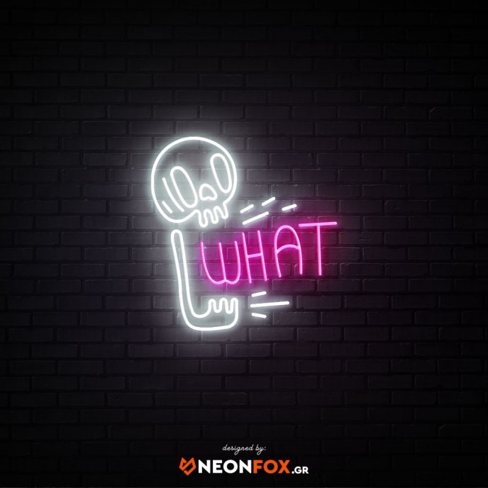 What- Επιγραφή ΝΕΟΝ LED