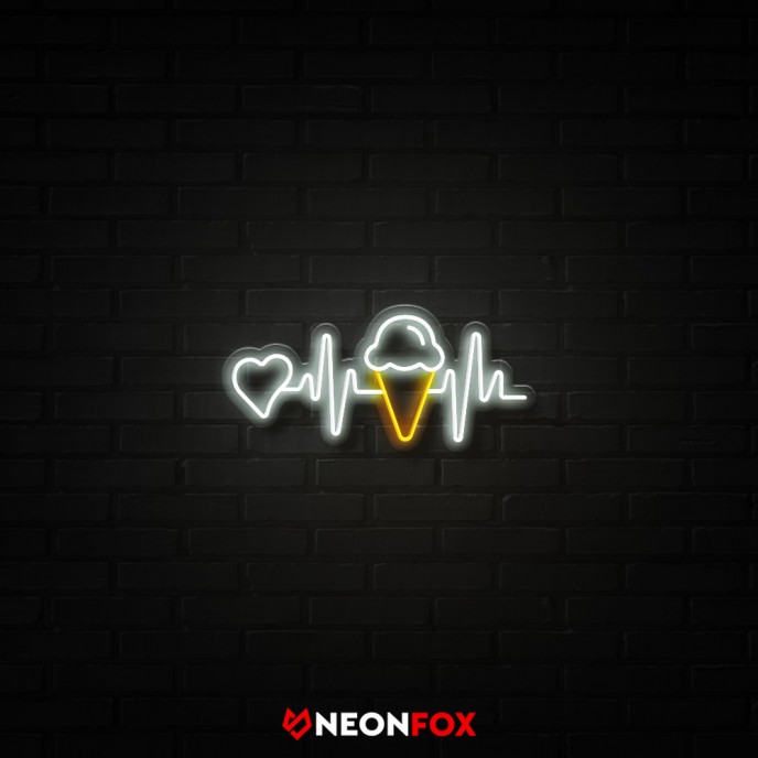 Heart with ice cream - NEON LED Sign