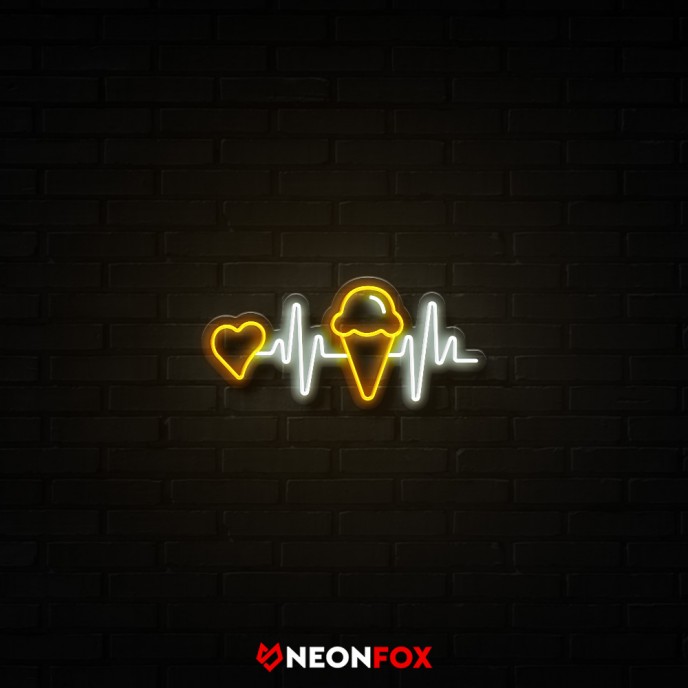 Heart with ice cream - NEON LED Sign