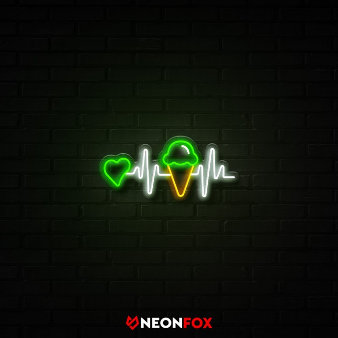 Heart with ice cream - NEON LED Sign