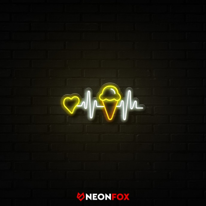 Heart with ice cream - NEON LED Sign