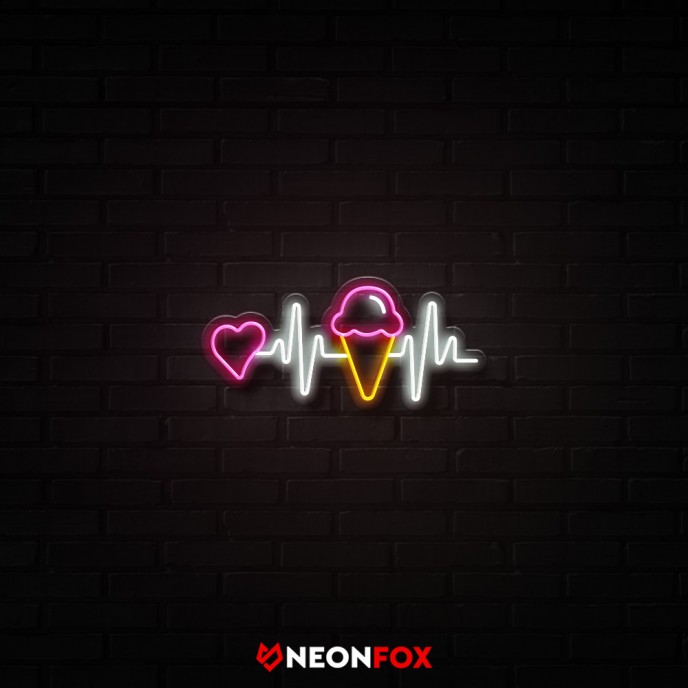 Heart with ice cream - NEON LED Sign