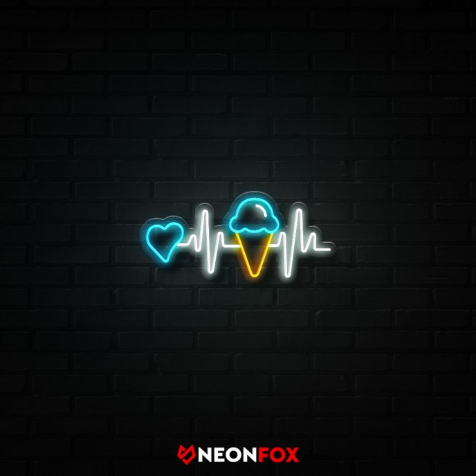Heart with ice cream - NEON LED Sign