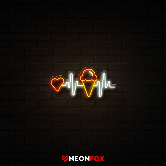 Heart with ice cream - NEON LED Sign