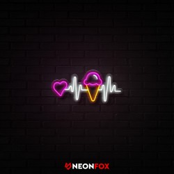 Heart with ice cream - NEON LED Sign