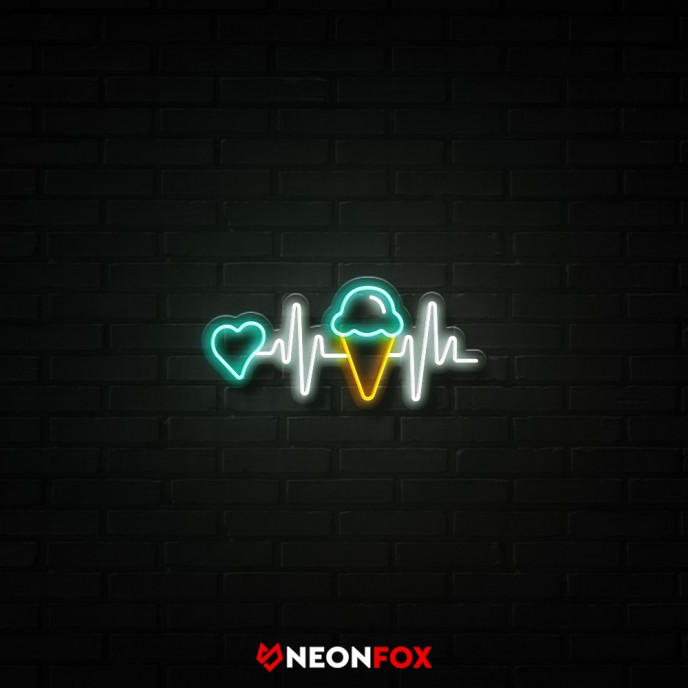 Heart with ice cream - NEON LED Sign
