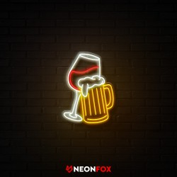 Wine and Beer - NEON LED Sign