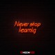 Never stop learing - Επιγραφή ΝΕΟΝ LED
