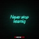 Never stop learing - Επιγραφή ΝΕΟΝ LED