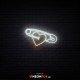 Safety pin with heart - NEON LED Sign Safety pin with heart - NEON LED Sign