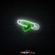 Safety pin with heart - NEON LED Sign Safety pin with heart - NEON LED Sign
