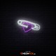 Safety pin with heart - NEON LED Sign Safety pin with heart - NEON LED Sign