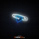 Safety pin with heart - NEON LED Sign Safety pin with heart - NEON LED Sign