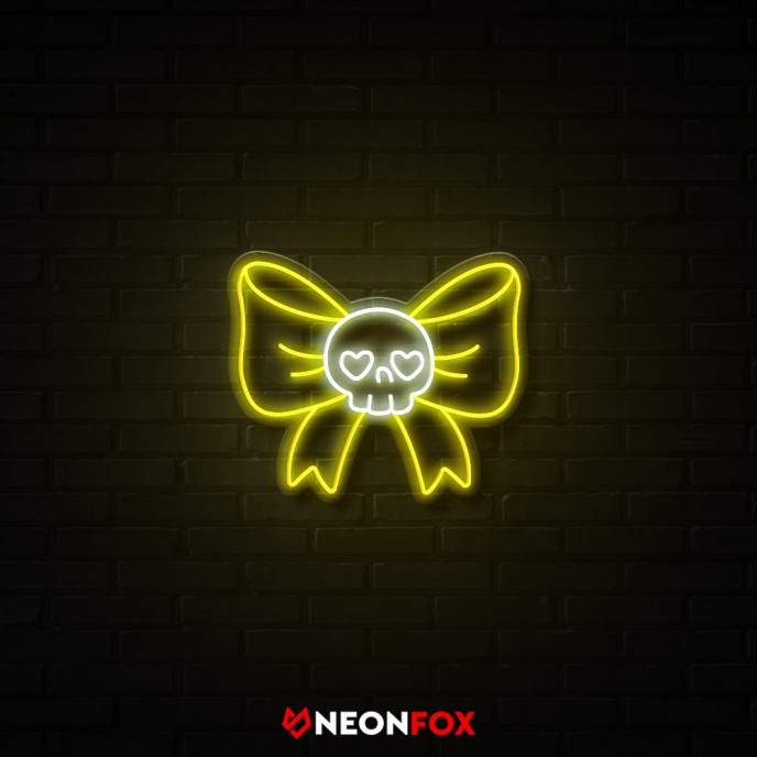 Skull with ribbon - NEON LED Sign Skull with ribbon - NEON LED Sign